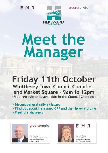 Whittlesey Meet the Manager Poster - October 2024