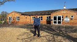 Trustee Kevin Burton at Gorefield Community Hall where a solar energy system is to be installed with support from a Net Zero Villages grant.
